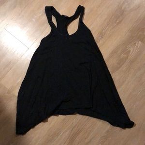 Express Black Shark bite tank w/ silver stitching